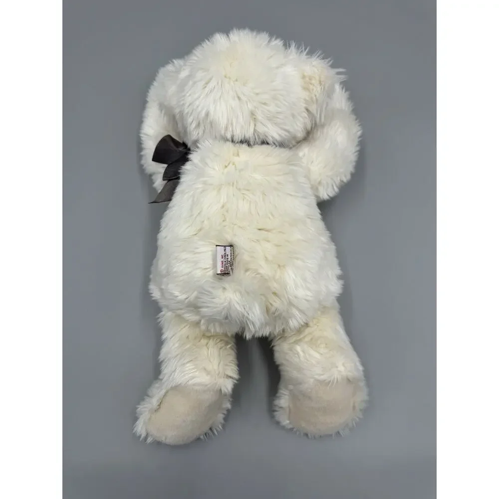 Gund White Polar Bear Plush‎ 11” Stuffed Animal W/ Ribbon Bow #4998